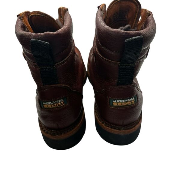 Vintage 1990s Lucchese Sport Leather Hiking Boots USA Made Mens 8.5B Brown main image 6